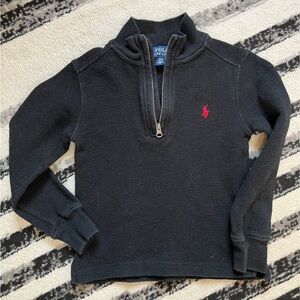 Ralph Lauren boys waffle knit 1/4 zip